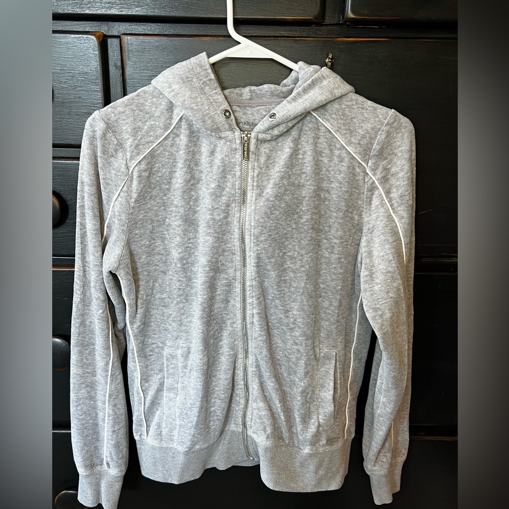 calvin klein velour jacket